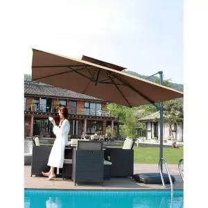 대형파라솔 사각 테라스 3m 파라솔 옥상 초대형