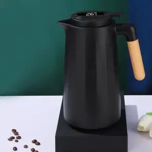 블랙 내열유리 보온보냉 온도표시주전자 1L 워터저그