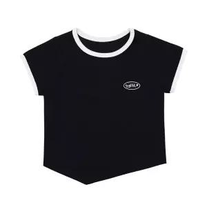 [롯데백화점]티파니 BK 골지 배색 티(T53KKT020)