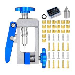 SYWAN 자전거 유압 브레이크 도구 키트, 유압 브레이크 호스 커터 2 in 1 자전거 유압 라인 커터 자전거 유압 호스 피팅 삽입 도구 바브 올리브 도구 디스크 브레이크 도구 키트 자전거용 키트