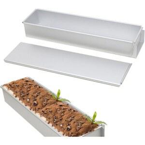 5815653 뚜껑있는 직사각 케이크틀 빵 알루미늄 트레이 가공의 논스틱 케이크에 티 수나 분리가능한 베이킹 파운드케익 구이틀 최적인 디저트용으로 편리