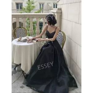 블랙드레스 피로연 연주회 셀프웨딩 촬영원피스 빅사이즈 무대 칵테일 이브닝