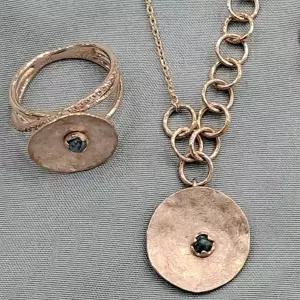 러프다이아 반지목걸이(14k 11.1g DS6704)