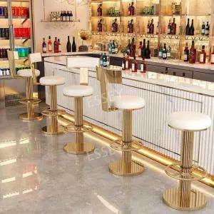 아일랜드 럭셔리 식탁 높이 골드 고급 포함 홈바 등받이 바체어 의자 좌석 높은 체어