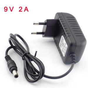 전원 어댑터 9V 2A 2000ma 5.5x2.1mm 1M 케이블 공급 장치 EU 미국 AC 100V-240V 변환기