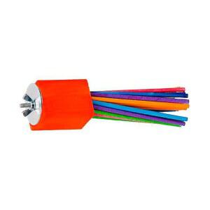 슈퍼 버드 크리에이션 - SB301 다채로운 막대사탕 스틱이 있는 씹을 수 있는 종이 파티 버드 토이 - 링넥 미디엄 컨큐어 앵무새 - 씹는 애호가 - 중대형 조류를 위한 풍성한 버드 토이 - 1팩