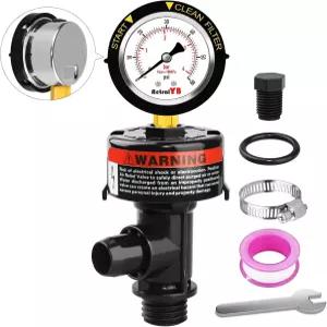 AetralYB 수동 풀 필터 에어 릴 밸브 98209800 방수 스테인리스 스틸 압력 게이지가 있는 어셈블리 고속