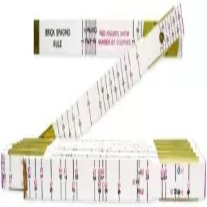 크레센트 러프킨 5/8인치 x 6인치 벽돌 메이슨 레드 엔드 우드 룰 - T636N