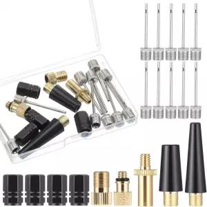 FdcLixuvol 19개 인플레이터 니들 자전거 밸브 어댑터 도구 DV SV AV 컨버터 볼 펌프 브라스 프레스타