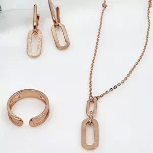 로즈골드 반지목걸이귀걸이(10.2g HIJ-BJ10474)