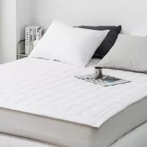 카페트패드 순면 슈퍼싱글패드 밴딩 화이트 침대패드 패드 SS