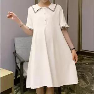 퍼프소매 포인트 세려된 느낌의 디자인 화이트 원피스 (HSJ-WFHE1S2)
