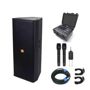 선거용음향장비 선거용 차량부착 음향장비 15인치 더블스피커 파워드믹서앰프 무선마이크 패키지 4
