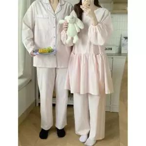 옥뚜브레 가을 스트라이프 잠옷 커플 커플잠옷세트 세트 실내복 UNO3