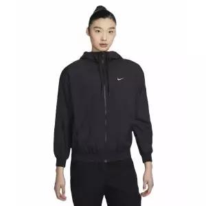 브랜드정품 나이키 NIKE 스포츠웨어 클래식 우븐 루즈 UV 프로텍션 후드 자켓 재킷 W - 블랙:화이트 FV6299