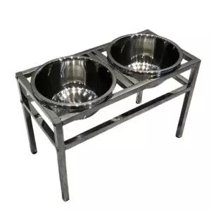 대형견밥그릇 받침대 강아지 급식기 대형견 스텐 물그릇