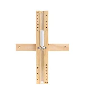 벽걸이 원목 회전 모래시계 15분 타이머 찜질방 사우나 건식 설비 장식