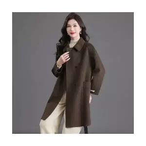 M2 여성 카디건 러블리 가을 겨울 모직 더블 코트 하프 봄 양털 JEN3