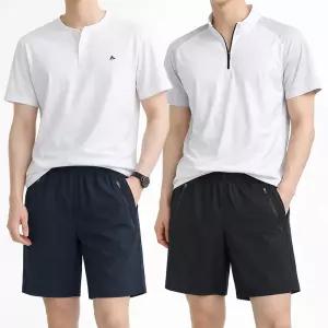 [디바옴므]COOL 아이스 강력 스판 밴딩 4부 반바지 트레이닝 팬츠 남성 남자 쿨론 쿨링