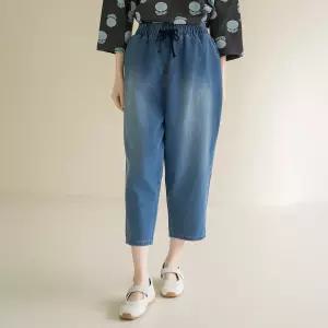 [마담4060]엄마옷 마담4060 [내추럴포엠]스트랩워싱데님팬츠 여성 데일리 청바지 -RPN2604025-