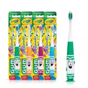 GUM Crayola 크레욜라 PipSqueaks 아동용 칫솔 울트라 소프트 만 3세 이상 1개4팩 148183