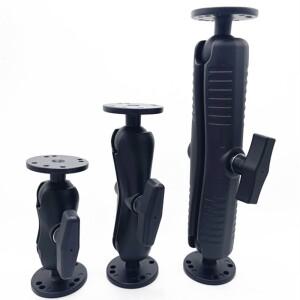 Ram 마운트용 드릴다운 장착용 짧은/중간/긴 암이 있는 2개의 원형 플레이트가 있는 범용 이중 볼 마운트