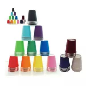 어린이날선물 칼라종이컵-컵칼라 단색/혼색 37571 50개