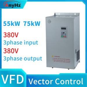가변 주파수 드라이브 3상 인버터 VFD 55kW/75kW 380V 입력 및 출력 팬/워터 펌프 인버터 속도 컨트롤러 40