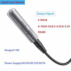 3m 5m에서 4-20mA 0-10V 0-3.3V 출력의 정수압식 액체 레벨 트랜스미터 수압 레벨 센서 10m 15m 20m에서 0-