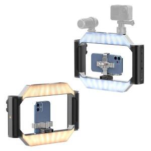 ULANZI 스마트폰 비디오 장비와 라이트 2500K 9000K 내장 90 핸드헬드 유튜브 스팀 촬영할 있는 5000MAH 라이브 배터리로 녹화를 CRI 휴대폰