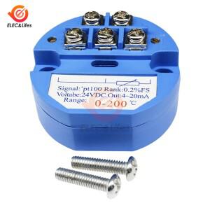RTD pt100 온도 트랜스미터 센서 모듈 열 저항 4-20mA -50-50 200 300 400degree 0-5V 10V