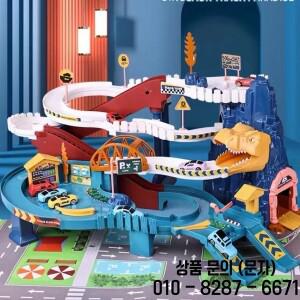 전기 레일 자동차 공룡 건물 주차장 모험 레이싱 장난감 14세 이상 두뇌 대화 형