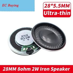 2개묶음 28MM 8옴 2W 철제 케이스 내장 자석 스피커 초박형 285.5MM 직경 2와트 라우드