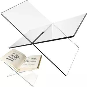 아크릴 책꽂이 요리책 미술 성경 이젤 잡지 교과서용 대형 오픈 디스플레이 클리어 스탠드 손님 커피