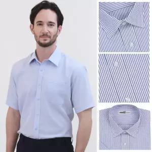 [리빌모아]남자 여름 국내산 프리미엄 스트라이프 반팔 와이셔츠 SJ-L-SHH-S1