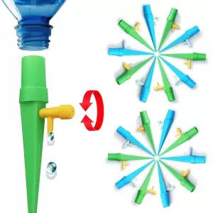 식물용 멀티 칼리버 셀프 워터링 스파이크 20팩 조절 가능한 드 정원용 인서트 휴가 실내 및 실외 드립