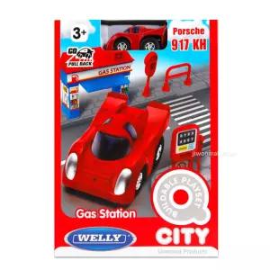 WELLY Q씨티 주유소장난감 아기 선물 유아 애기 어린이 인형놀이 보드게임 역할
