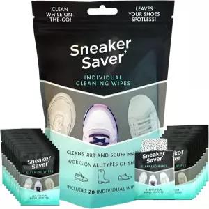 알라즈코 20 프리미엄 퀵 온 더 고 신발 클리닝 물티슈 듀얼 텍스처 개별 포장 스니커즈 클리너 가죽