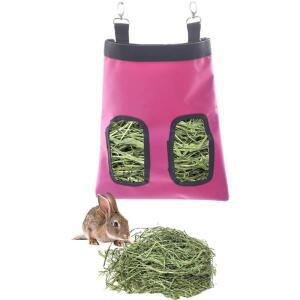토끼 기니피그용 호환 행잉 건초 가방 작은 동물 먹이 급식기 디스펜서 케이지 호환 액세서리 애완 2/4 구