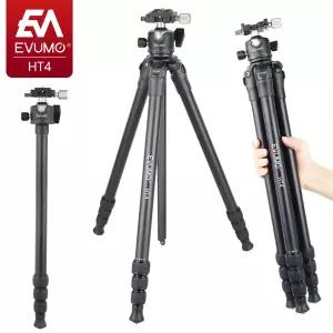 EVUMO 휴대용 카메라 삼각대 컴팩트 알루미늄 모노포드 폰 스탠드 하중 15kg HT4 36mm 파노라마 볼 헤드 65
