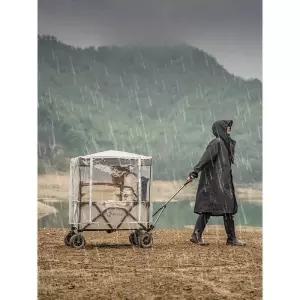 왜건 차양막 캠핑 캐노피 햇빛 트롤리 집합 야외 비가리개