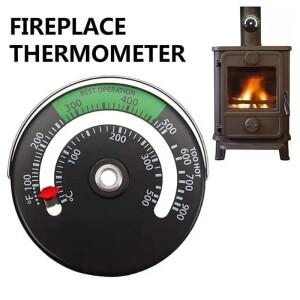 장작 난로 펠릿 스토브 연소 히터 온도계 파이프 팬