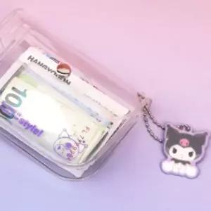 한들 플유 산리오캐릭터즈 투명 카드지갑 시나모롤 명함지갑 케이스 파우치 키링 WFLOPGK