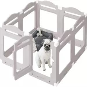 아크릴 개 놀이펜 실내 강아지 고양이 작은 애완동물 50.8인치 L x W 23.6인치 토끼 페럿용 투명 울타리