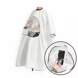 바버샵 롱커트보 투명창 커트보 미용실가운 핸드폰 투명 커튼 헤어 업소용 클립형 자기