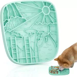 강아지용 퍼즐 피더 스너플 매트 및 핥기 캘리포니아 텍스처 슬로우 0.75인치 얇은 실리콘 3컵 보관