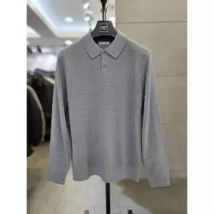 바쏘옴므 세이브존03 바쏘옴므 25S/S 블루 면 혼방 베이직 카라 티셔츠 WSYFZ1WT25AB