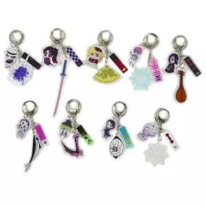 귀멸의칼날키링 귀칼굿즈 아크릴 키링 혈귀 무잔 키체인 피규어 키홀더 열쇠고리 가방꾸미기 