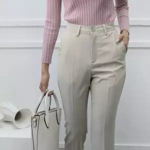 [하프클럽/]F006828_여자슬렉스 빅사이즈 밑단트임나팔바지