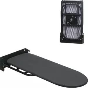 벽걸이 다리미 보드 공간 절약형 컴팩트 접이식 세탁실용 36인치 x 12인치 검은색